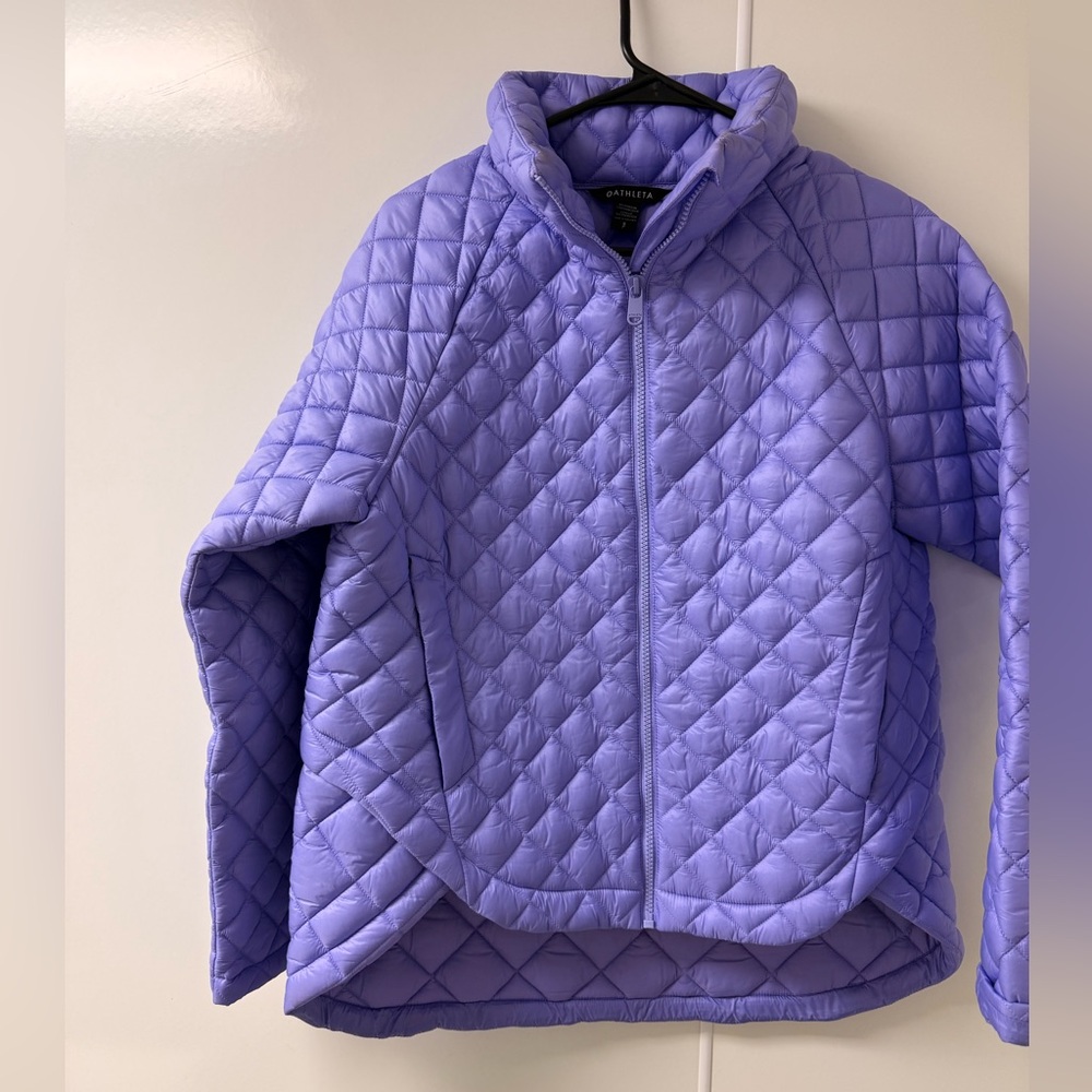 Athleta Purple Quilted Puffer Jacket size small
